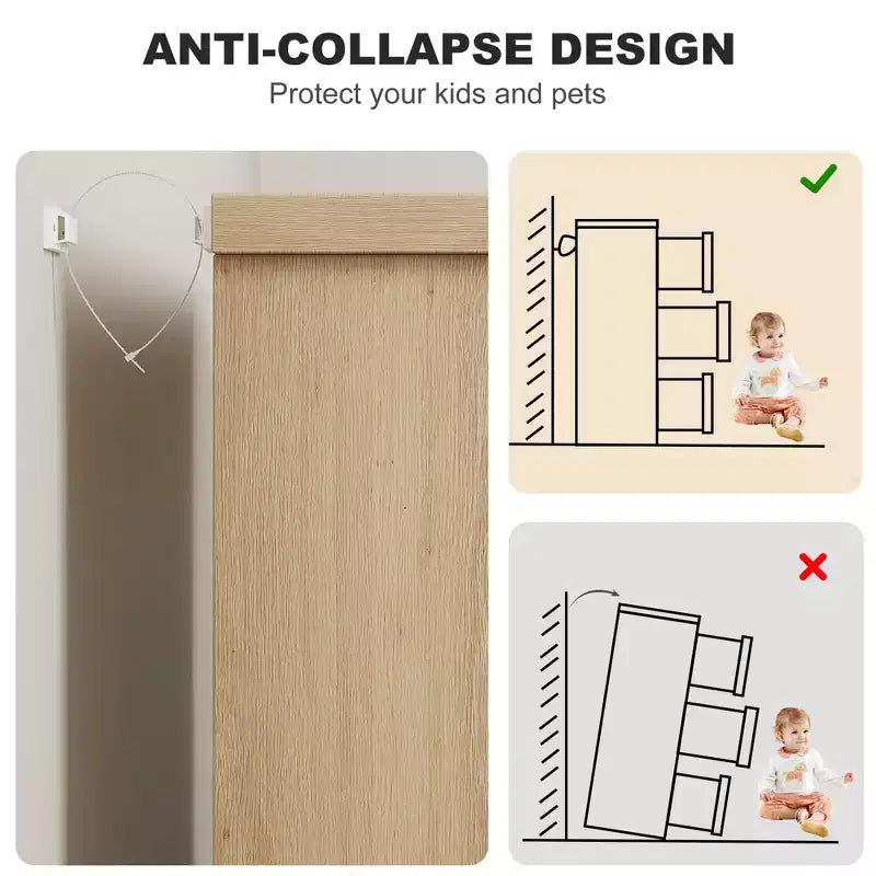 Cassettiera a 7 cassetti per camera da letto, Comò doppio moderno naturale con maniglie integrate, Cassettiera in legno per soggiorno, corridoio