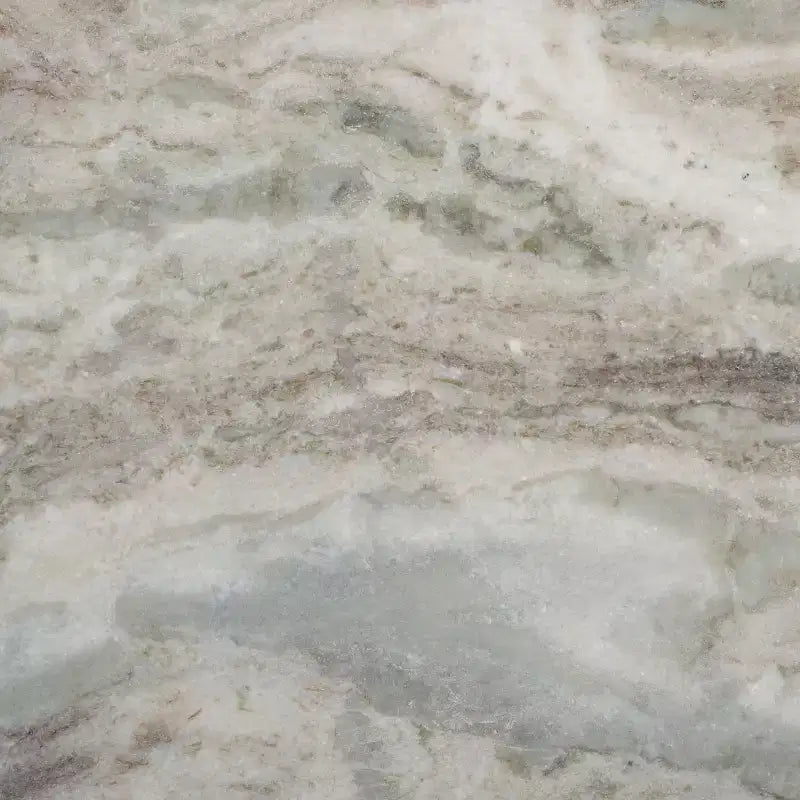 Tavolino medio in marmo, Marmo bianco sporco/Noce