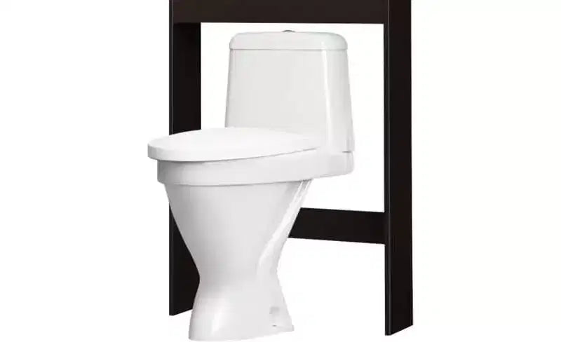 Mobiletto Portaoggetti da Bagno Sopra il WC, Organizzatore Spazio Bagno Bianco, Scaffale Sopra il WC con Ante Doppie in Vetro Acrilico