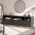 GustoWave 70 Inch Farmhouse TV Stand, Entertainment Center with Storage Drawer & Open Shelves for TVs up to 75 Inch