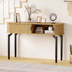 Tavolo consolle, con spazio contenitore, tavolo da divano, tavolo da ingresso per soggiorno, usato per corridoio, cucina