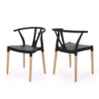 Set di 2 sedie moderne da pranzo, sedie da sala da pranzo in tessuto, sedie laterali imbottite da cucina con schienale curvo e struttura in metallo