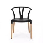 Set di 2 sedie moderne da pranzo, sedie da sala da pranzo in tessuto, sedie laterali imbottite da cucina con schienale curvo e struttura in metallo