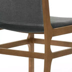 Set di 2 sedie moderne da pranzo, sedie da sala da pranzo in tessuto, sedie laterali imbottite da cucina con schienale curvo e struttura in metallo