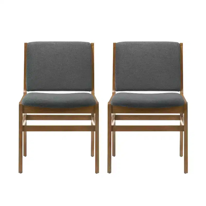 Set di 2 sedie moderne da pranzo, sedie da sala da pranzo in tessuto, sedie laterali imbottite da cucina con schienale curvo e struttura in metallo