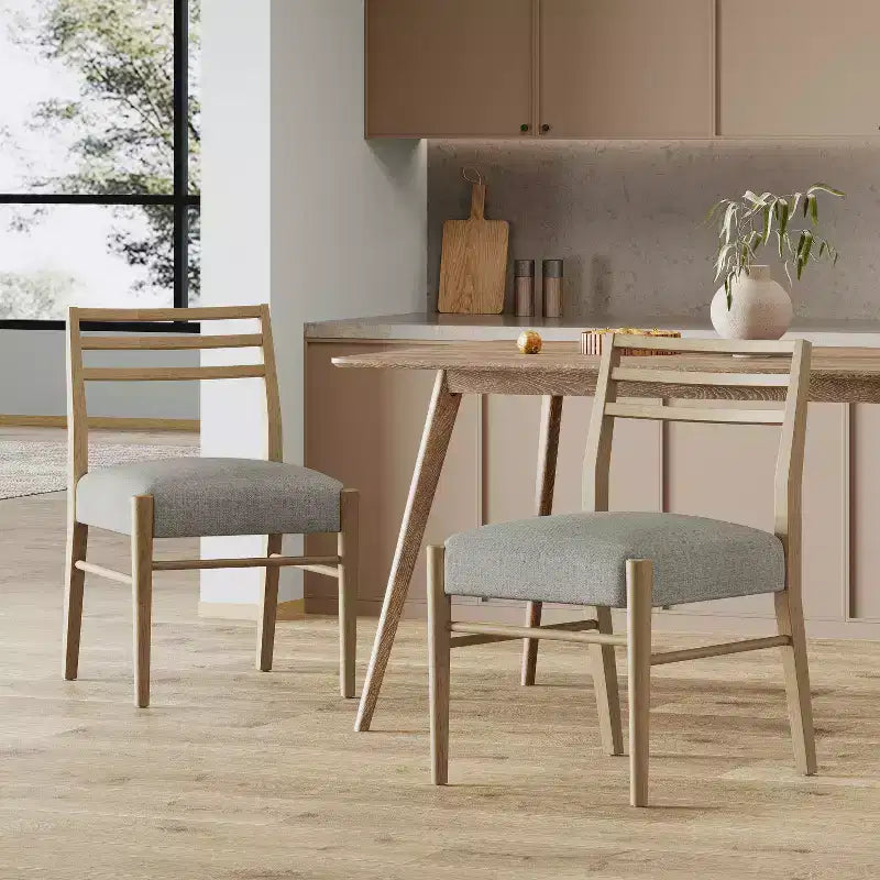 Set di 2 sedie moderne da pranzo, sedie da sala da pranzo in tessuto, sedie laterali imbottite da cucina con schienale curvo e struttura in metallo