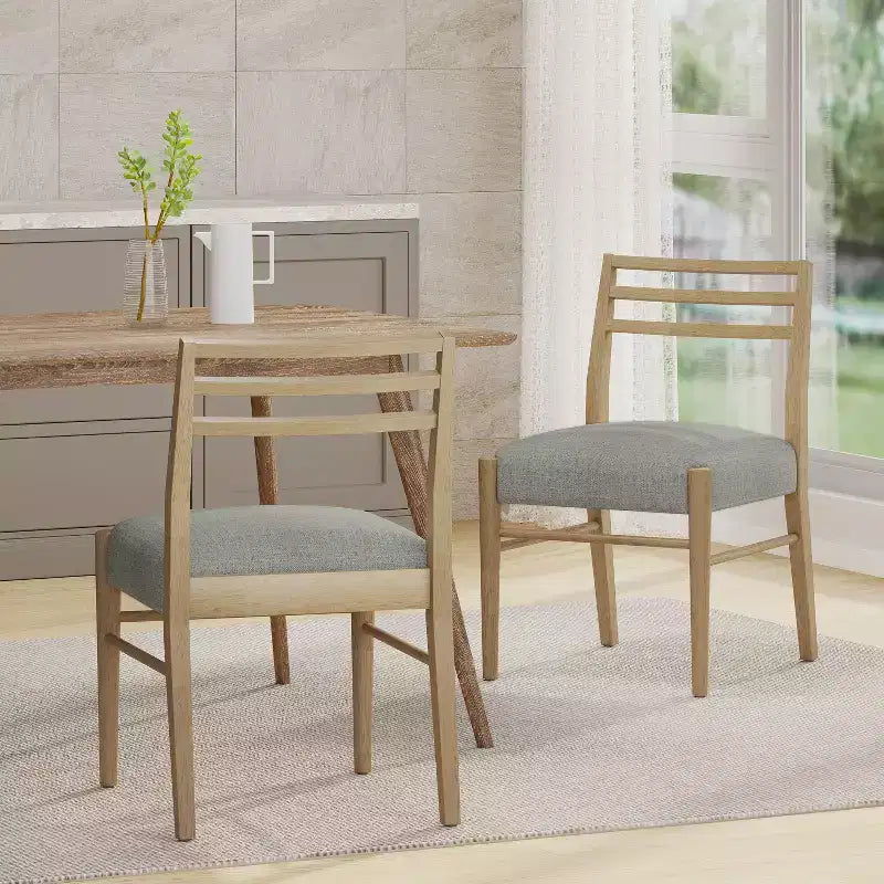 Set di 2 sedie moderne da pranzo, sedie da sala da pranzo in tessuto, sedie laterali imbottite da cucina con schienale curvo e struttura in metallo