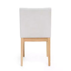 Set di 2 sedie moderne da pranzo, sedie da sala da pranzo in tessuto, sedie laterali imbottite da cucina con schienale curvo e struttura in metallo