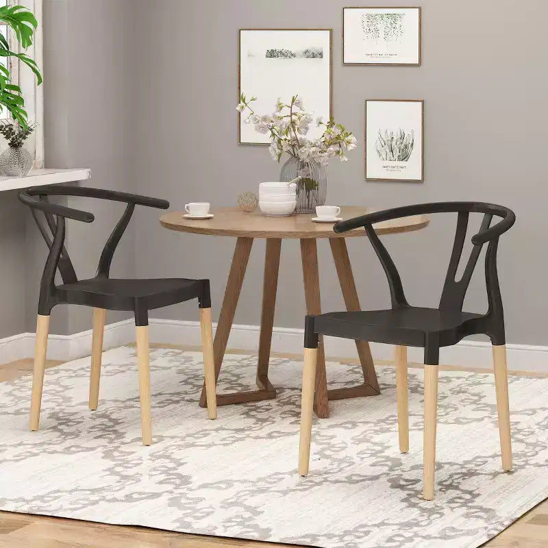 Set di 2 sedie moderne da pranzo, sedie da sala da pranzo in tessuto, sedie laterali imbottite da cucina con schienale curvo e struttura in metallo