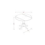Set di Mobili da Sala da Pranzo da 5 Pezzi Include un Tavolo da Cucina Rotondo con Ribalta e 4 Sedie da Pranzo, 42x42 Pollici