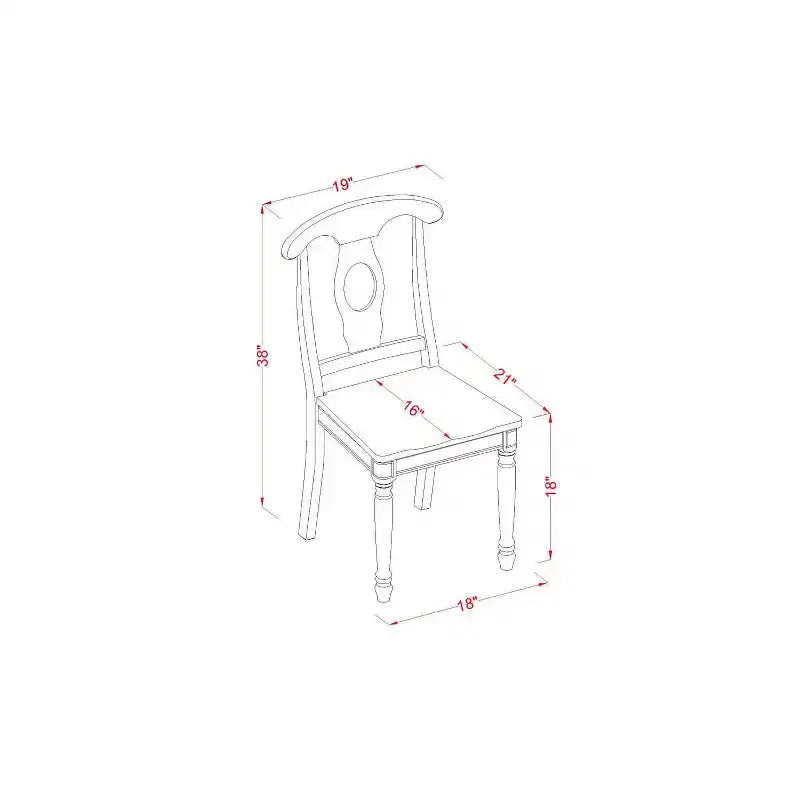 Set di Mobili da Sala da Pranzo da 5 Pezzi Include un Tavolo da Cucina Rotondo con Ribalta e 4 Sedie da Pranzo, 42x42 Pollici