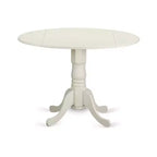 Set di Mobili da Sala da Pranzo da 5 Pezzi Include un Tavolo da Cucina Rotondo con Ribalta e 4 Sedie da Pranzo, 42x42 Pollici