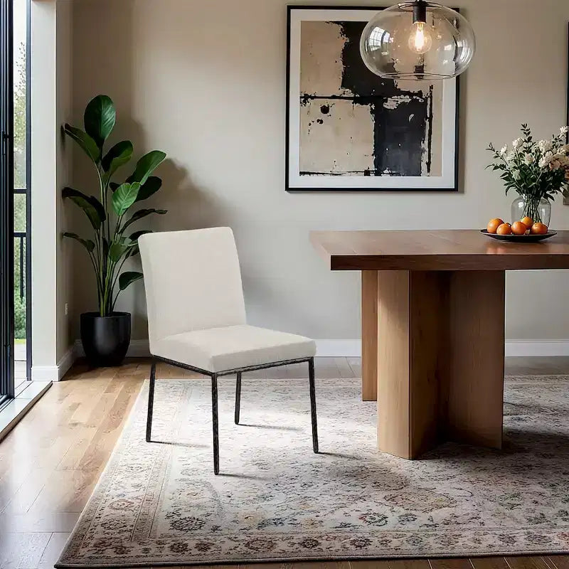 Sedia da pranzo in ciniglia, set da 2