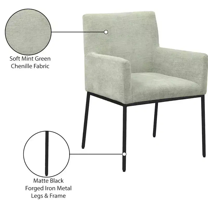 Sedia da pranzo in ciniglia, set da 2