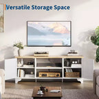 Mobile TV in Rattan da 70 cm con 2 Armadietti e Ripiano, Tavolino Console Multimediale Bohemien per Appartamento o Soggiorno, Finitura Nera