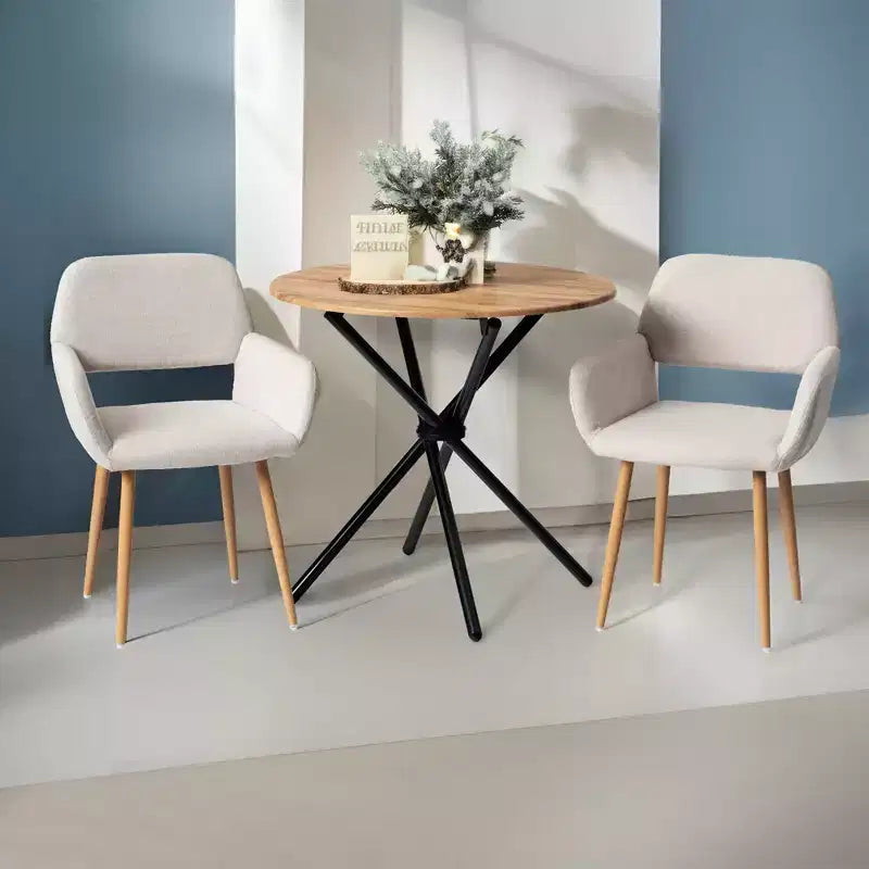 Tavolino d'appoggio, Finitura noce, Legno massello