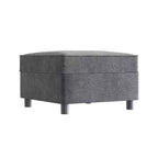 Modulo contenitore in ciniglia da 67 cm per divano componibile, pouf quadrato per divano letto componibile, grigio scuro