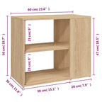 Mobiletto laterale Legno multistrato 59,9 cm x 29,9 cm x 50 cm