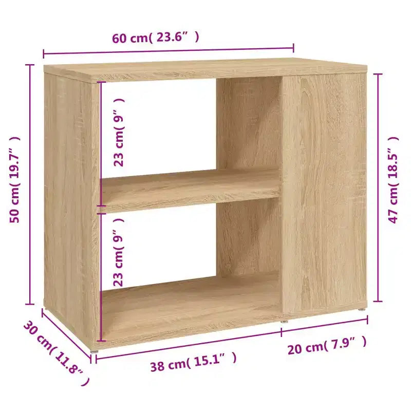 Mobiletto laterale Legno multistrato 59,9 cm x 29,9 cm x 50 cm