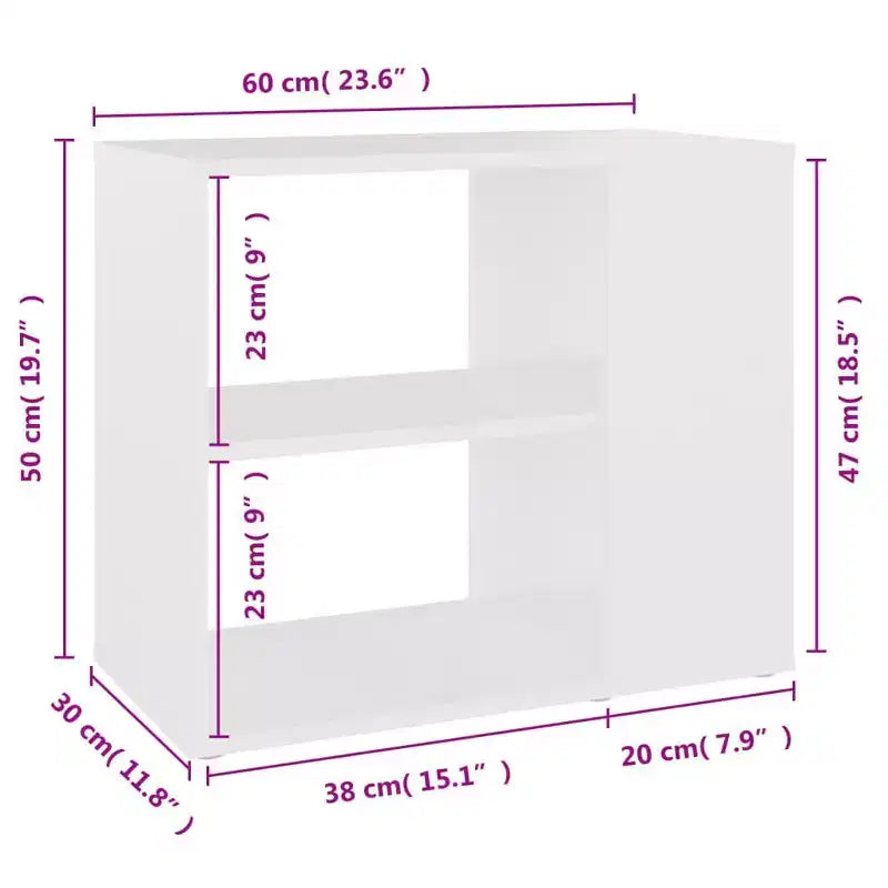 Mobiletto laterale Legno multistrato 59,9 cm x 29,9 cm x 50 cm