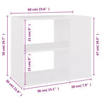 Mobiletto laterale Legno multistrato 59,9 cm x 29,9 cm x 50 cm