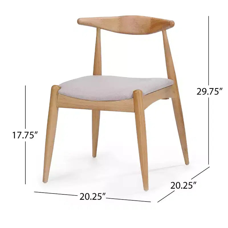 Set di 2 sedie da pranzo moderne di metà secolo