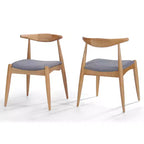 Set di 2 sedie da pranzo moderne di metà secolo