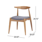 Set di 2 sedie da pranzo moderne di metà secolo