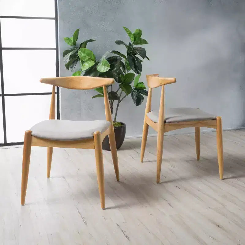Set di 2 sedie da pranzo moderne di metà secolo