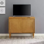 Consolle multimediale, mobile TV moderno in legno con contenitore