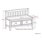 Panca contenitore da ingresso da 106 cm con cassetti